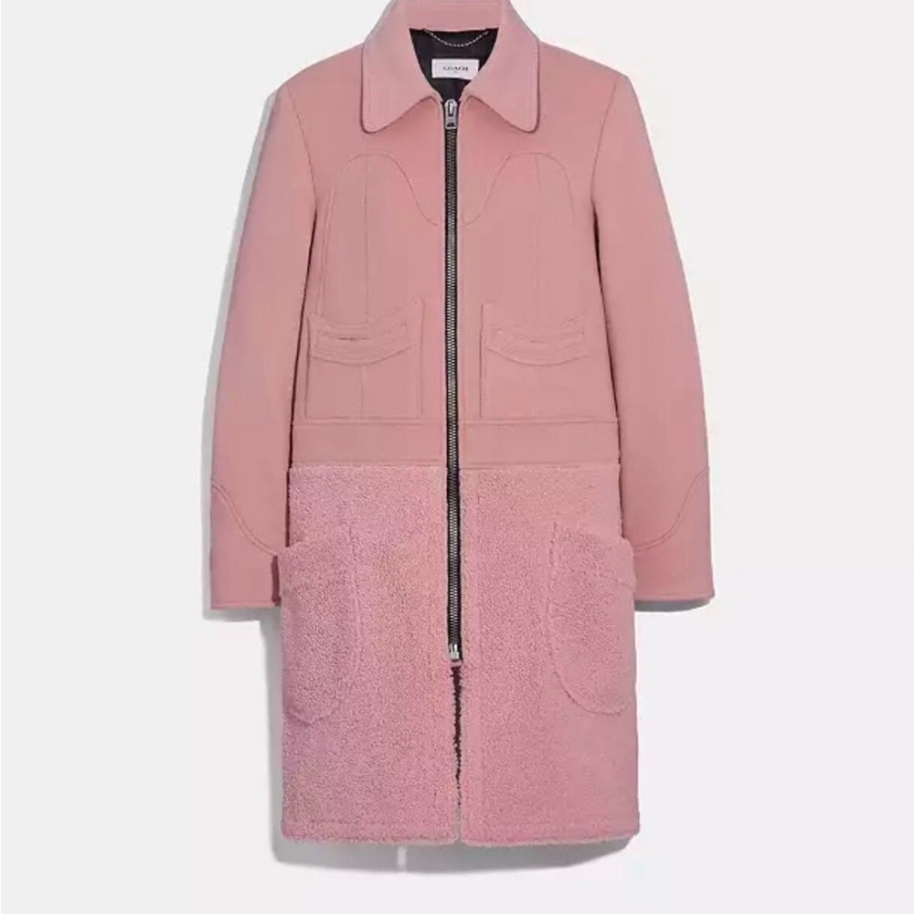 Coach NWT Pink 100% Wool Coat $1,400
